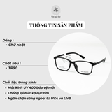  Gọng kính Tony Scott TN10 dáng chữ nhật nhựa TR90 fullbox chính hãng 