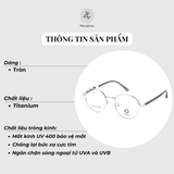  Gọng kính Kanamwon ML- 92038 dáng tròn titanium chính hãng 