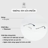  Gọng khoan không viền Chrome Hearts CH8290 dáng đa giác titanium cao cấp full box 