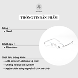 Gọng khoan không viền GAMA MY9026 dáng oval Titanium chính hãng