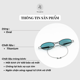 Gọng kính mát Gentle Monster MM220 dáng oval titanium cao cấp fullbox 