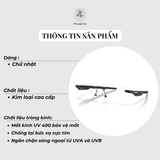 Gọng khoan không viền Oakley Steakhouse 1.0 0OX3126 dáng chữ nhật kim loại C-5™ Alloy chính hãng fullbox