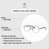  Gọng kính Chrome Hearts CBEATH II dáng phi công titanium cao cấp fullbox 