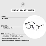 Gọng kính IRVINJIN 1068 dáng vuông nhựa TR90 phong cách Hàn Quốc 