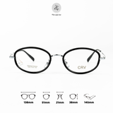 Gọng kính CRV 5505 dáng oval nhựa TR90 + Tianium dẻo chính hãng