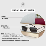  Kính mát khoan không viền gấp gọn Cartier CT0499S dáng vuông titanium cao cấp fullbox 