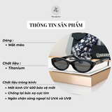  Kính mát Chrome Hearts Blaster dáng mắt mèo acetate cao cấp fullbox 