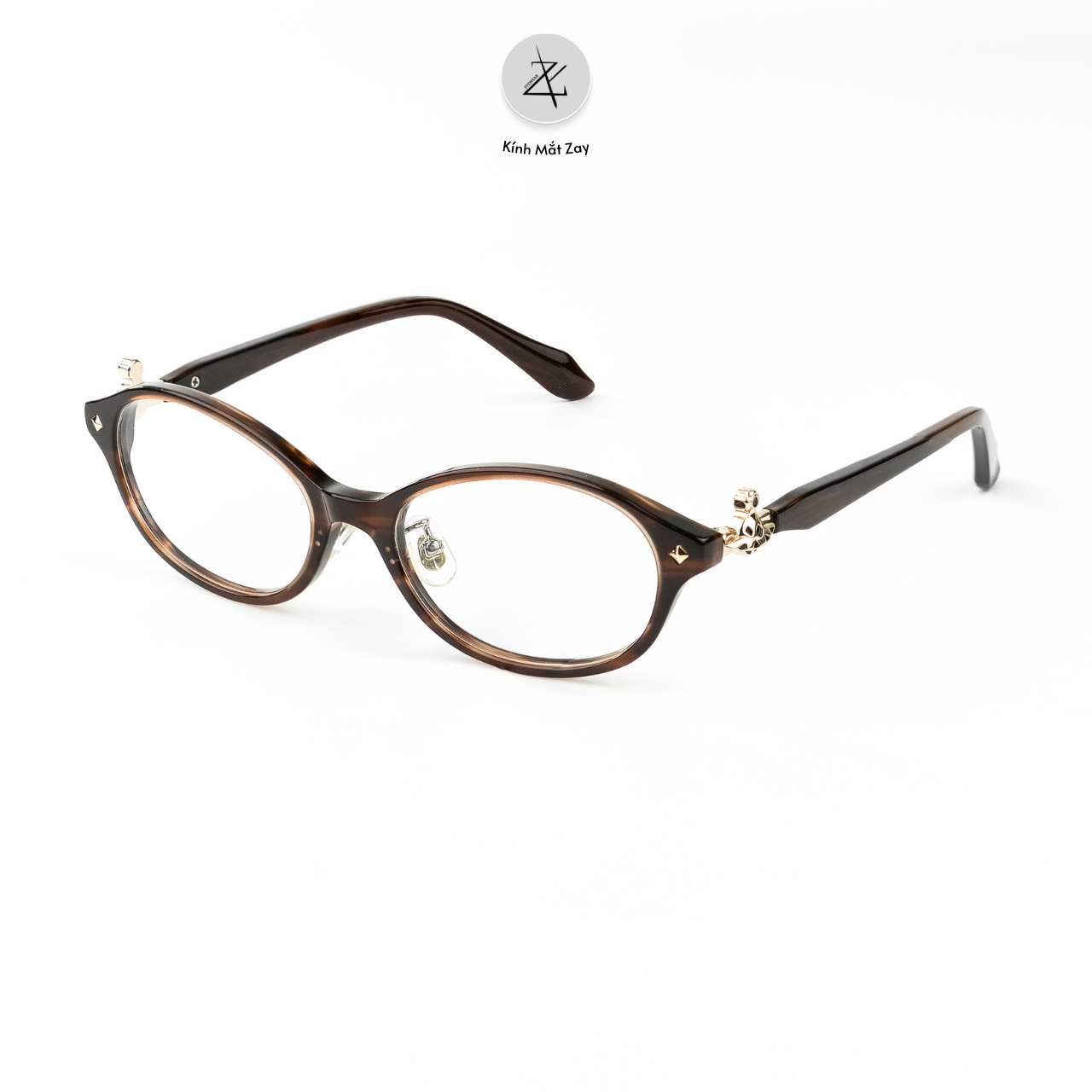  Gọng kính BC 2124 dáng oval nhựa acetate cao cấp 