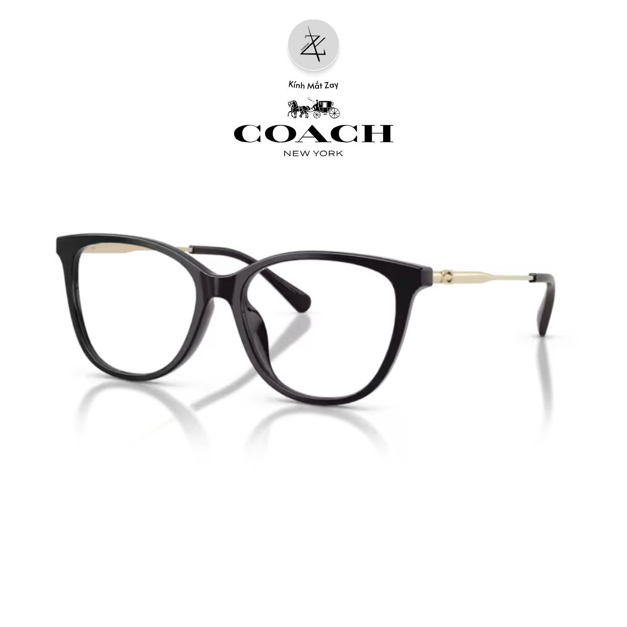  Gọng kính Coach 0HC6297D dáng mắt mèo nhựa Acetate chính hãng fullbox 