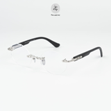  Gọng khoan không viền Chrome Hearts CH8131 dáng tròn titanium cao cấp full box 