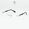  Gọng khoan không viền Chrome Hearts CH8131 dáng tròn titanium cao cấp full box 