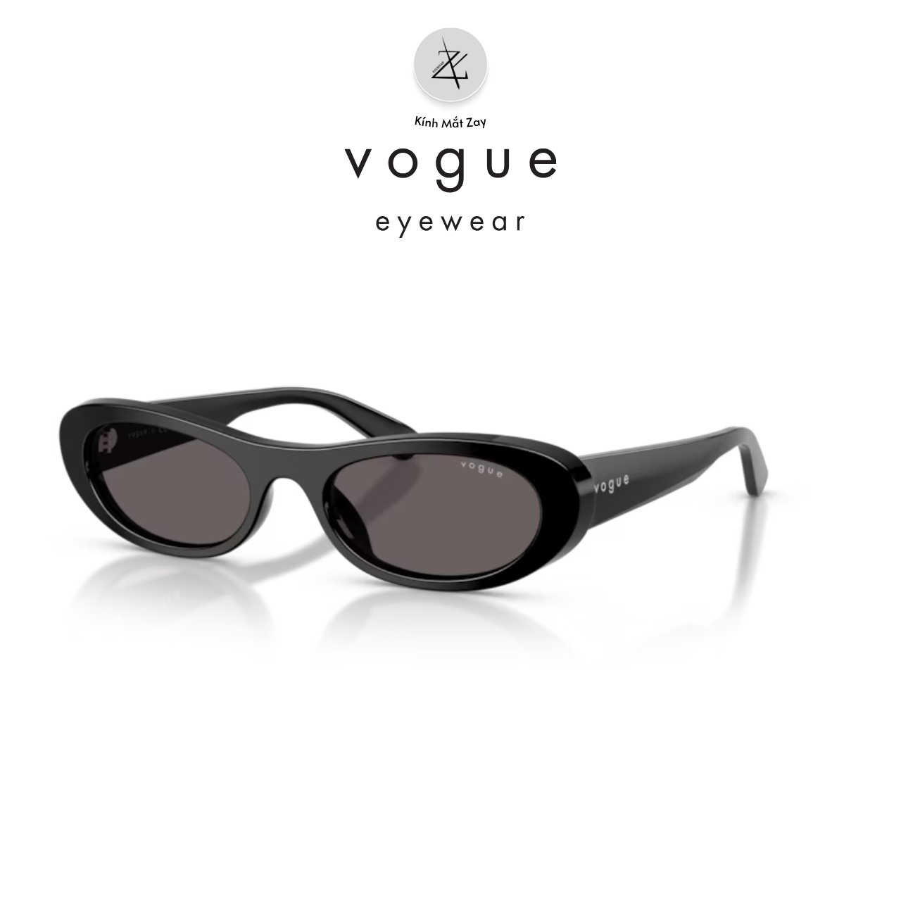  Kính mát Vogue 0VO5695SU dáng oval nhựa Acetate chính hãng fullbox 