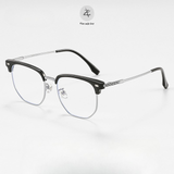  Gọng kính Zay Eyewear 122621 dáng vuông nửa khung Titanium phong cách Hàn Quốc 