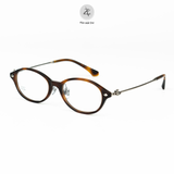  Gọng kính V8008T dáng mắt mèo nhựa acetate & titanium cao cấp 