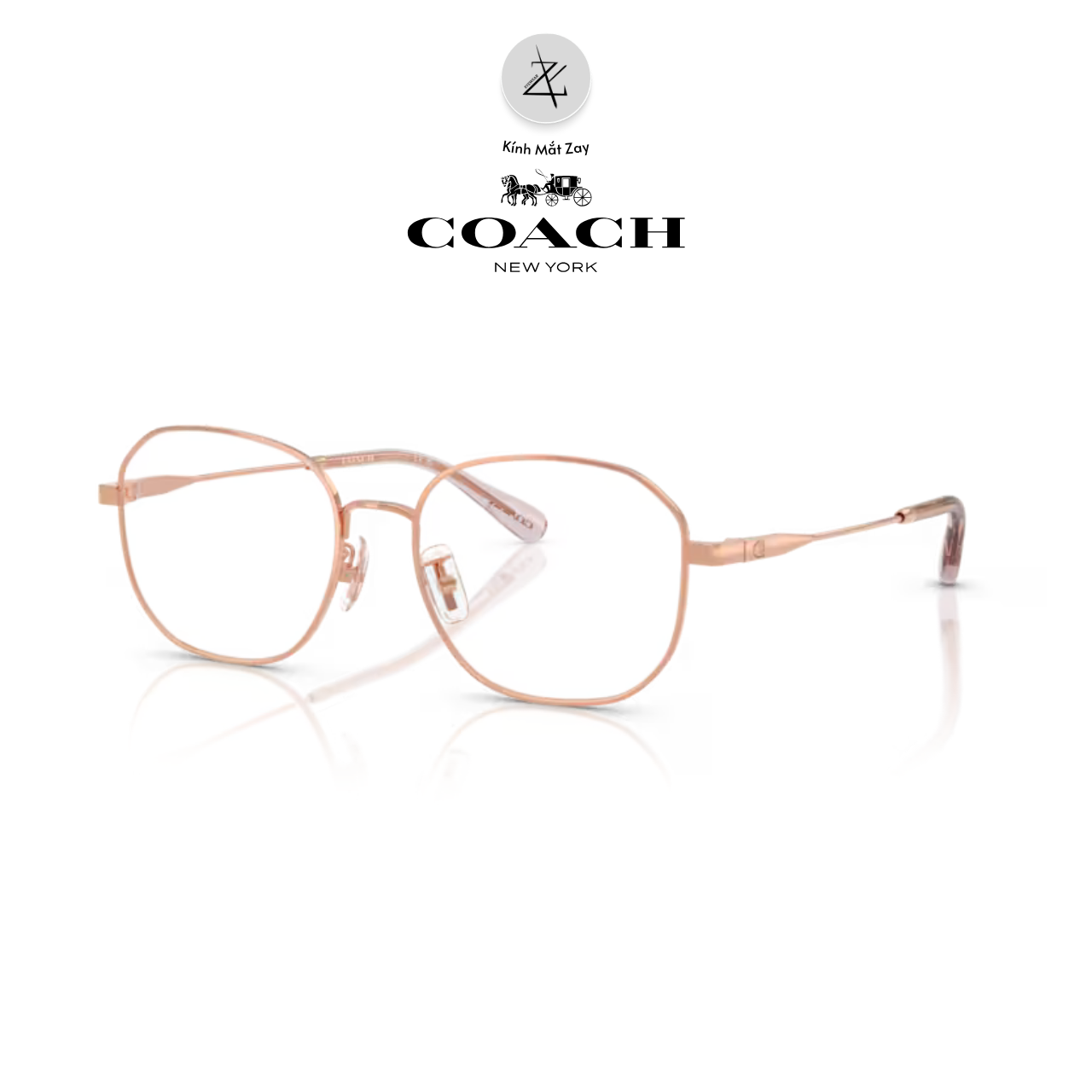  Gọng kính Coach 0HC5187D dáng vuông kim loại chính hãng fullbox 