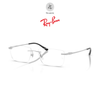 Gọng khoan không viền RayBan 0RX8781D dáng chữ nhật Titanium chính hãng fullbox