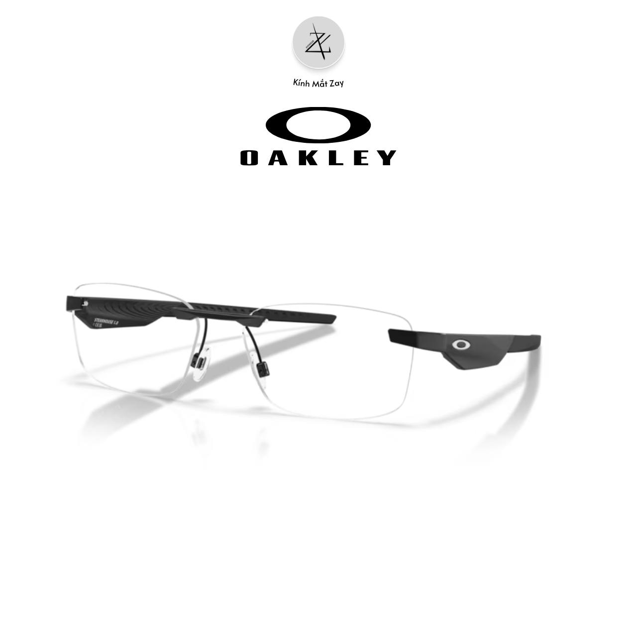  Gọng khoan không viền Oakley Steakhouse 1.0 0OX3126 dáng chữ nhật kim loại C-5™ Alloy chính hãng fullbox 