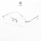  Gọng khoan không viền 69075-A dáng mắt mèo titanium cao cấp 