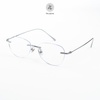 Gọng khoan không viền 69075-A dáng mắt mèo titanium cao cấp