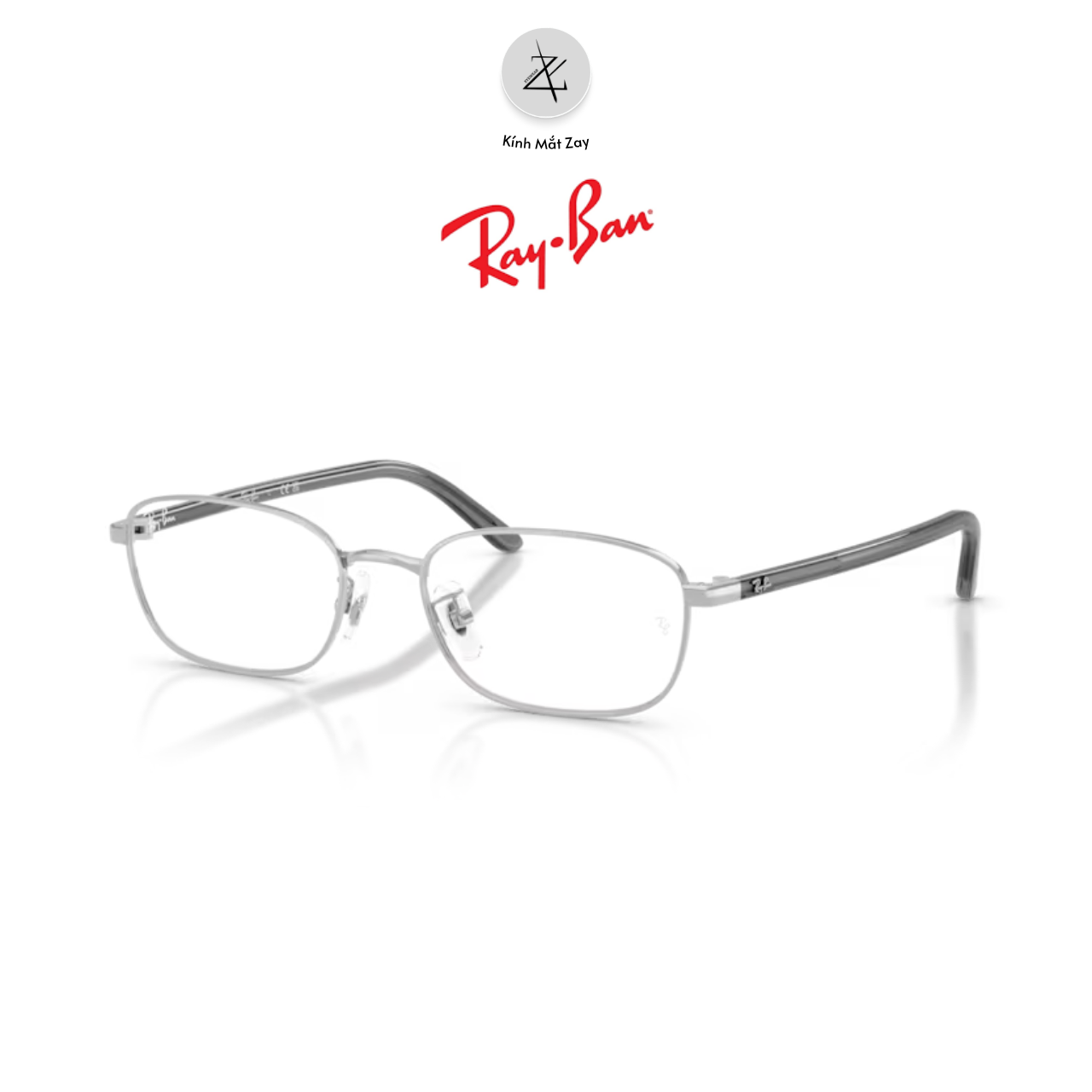  Gọng kính RayBan 0RX6551D dáng chữ nhật kim loại chính hãng fullbox 