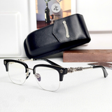  Gọng kính nửa khung Chrome Hearts CH8220 dáng vuông titanium cao cấp fullbox 