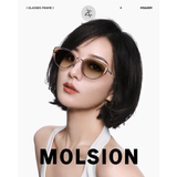 Kính mát Molsion MS6089 dáng mắt mèo nhựa & titanium chính hãng fullbox