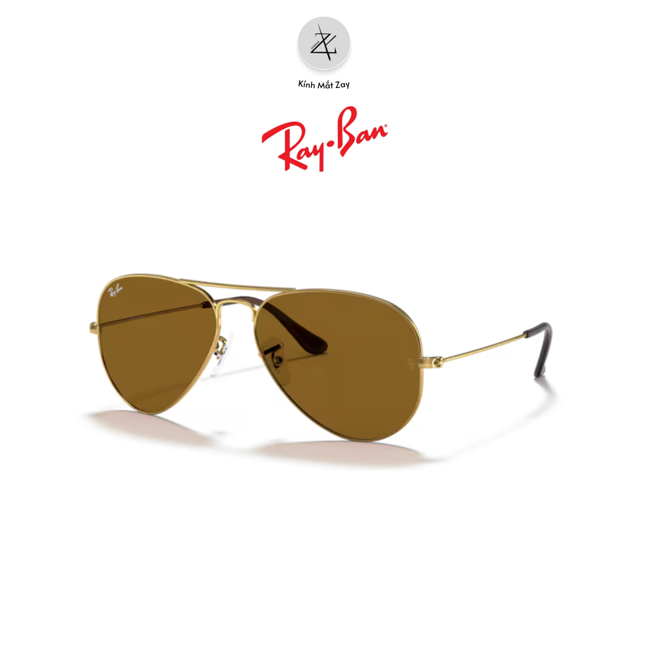  Kính mát RayBan Aviator large metal 0RB3025 dáng phi công kim loại chính hãng fullbox 