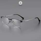  Gọng kính nửa khung Zay Eyewear J85941 dáng chữ nhật titanium phong cách Hàn Quốc 