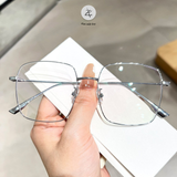 Gọng kính Zay Eyewear 121219 dáng vuông titanium phong cách thời trang cao cấp
