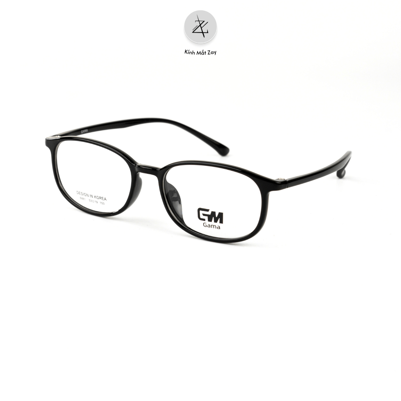  Gọng kính GAMA 6881 dáng oval nhựa TR90 chính hãng 