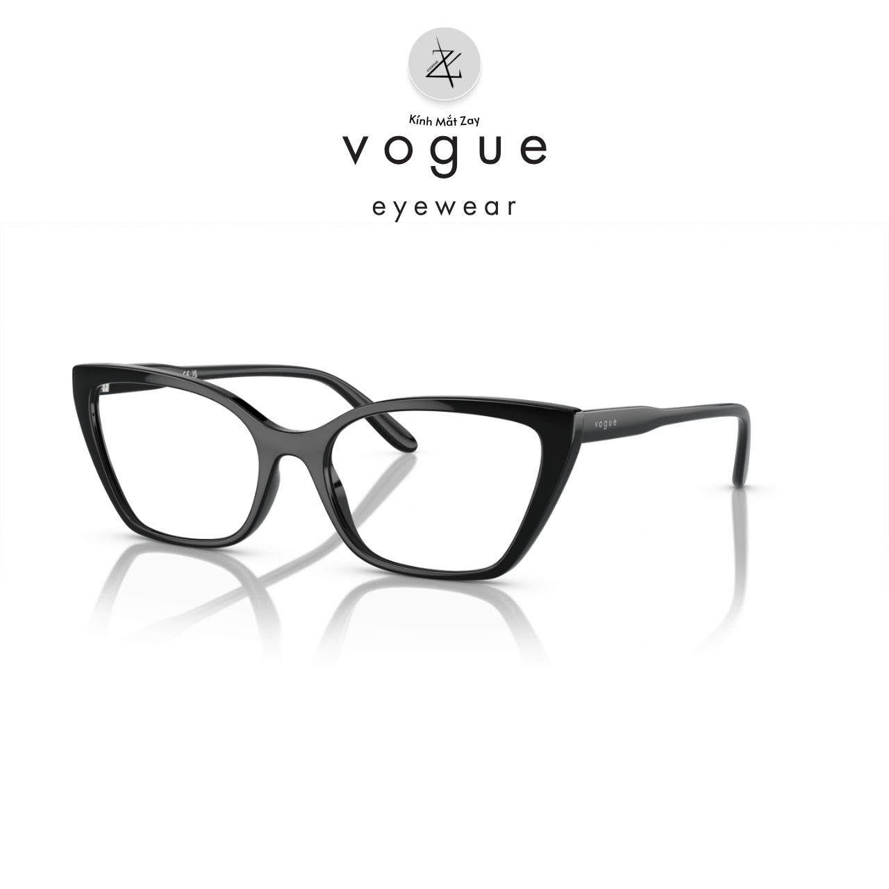  Gọng kính Vogue 0VO5519 dáng mắt mèo nhựa Nylon chính hãng fullbox 
