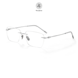  Gọng khoan không viền W701 dáng đa giác titanium cao cấp 