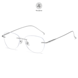  Gọng khoan không viền 8925 dáng mắt mèo titanium cao cấp 