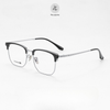 Gọng kính Zay Eyewear 88076 dáng vuông nửa khung Titanium phong cách Hàn Quốc