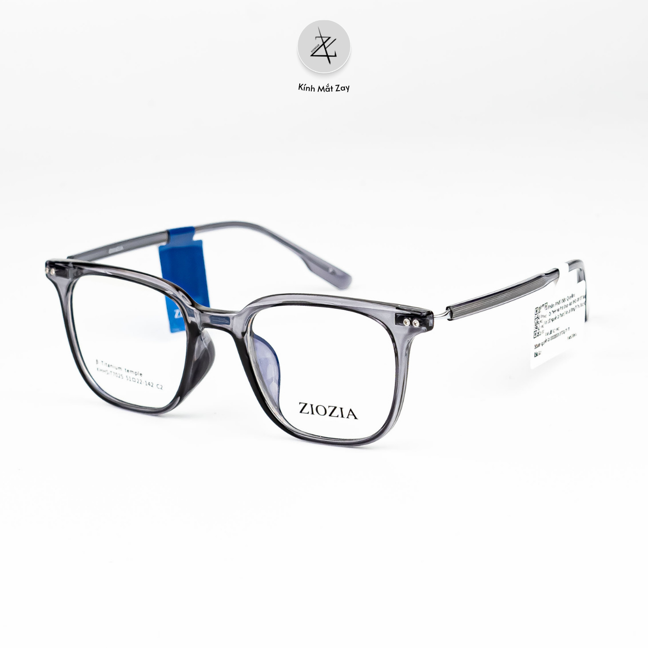  Gọng kính Ziozia KHHSIT7025 dáng Vuông Nhựa acetate fullbox chính hãng 