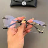 Gọng khoan không viền Chrome Hearts CH8290 dáng đa giác titanium cao cấp full box 