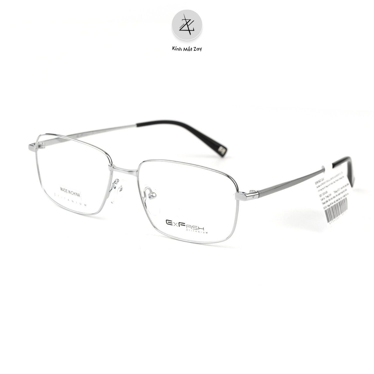  Gọng kính Exfash EF34206T dáng chữ nhật titanium chính hãng fullbox 