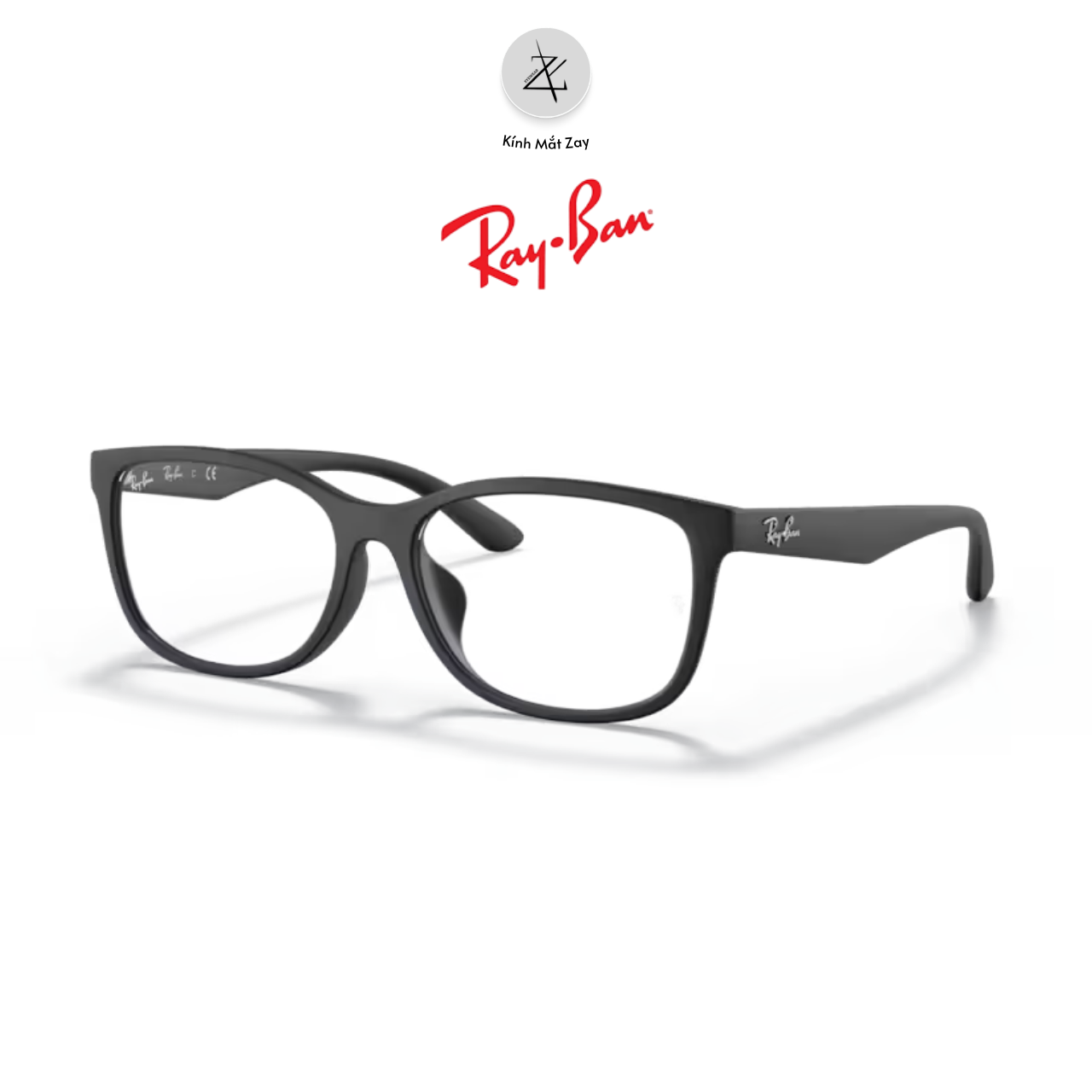 Gọng kính RayBan 0RX7124D dáng vuông nhựa Injected chính hãng fullbox 