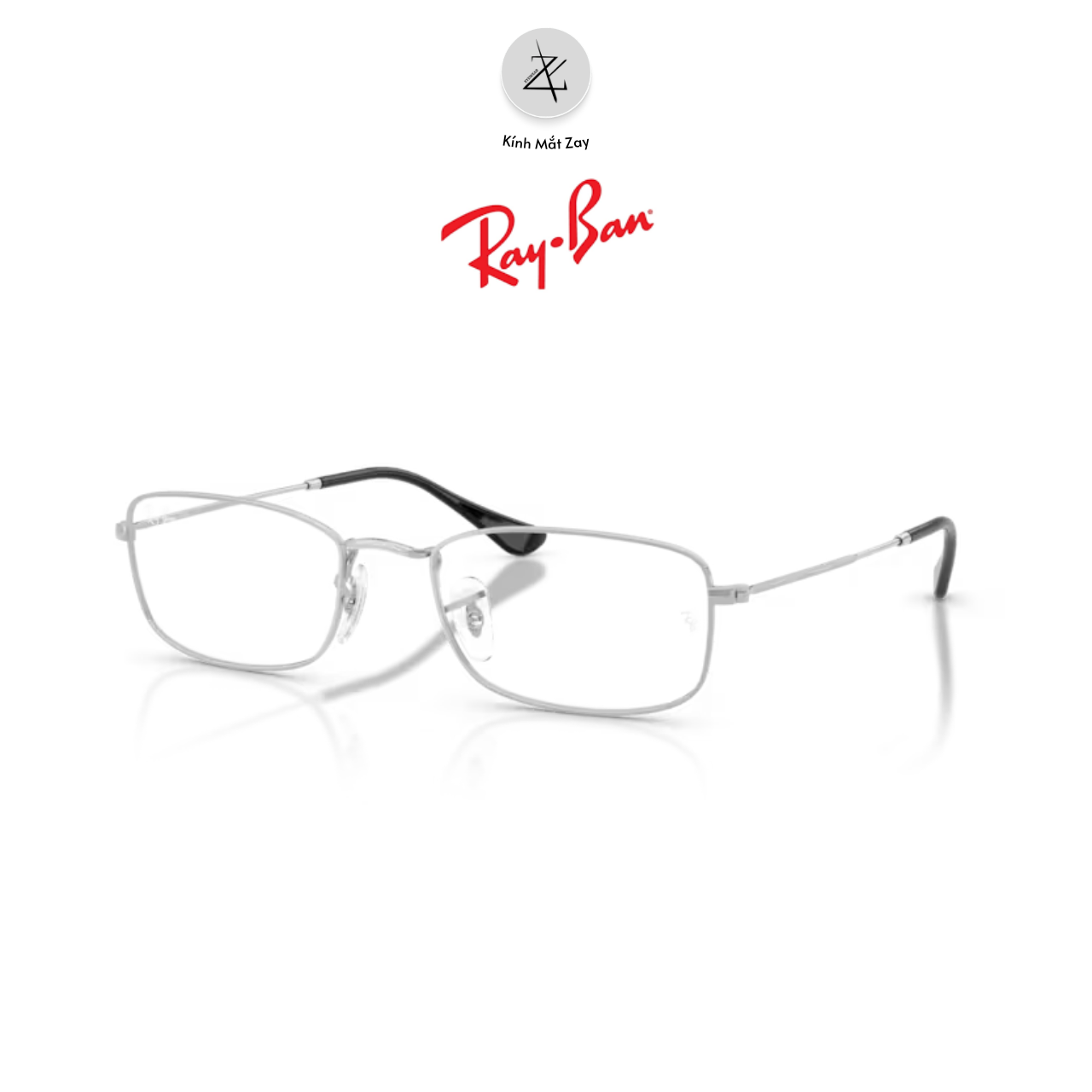  Gọng kính RayBan 0RX6647 dáng chữ nhật kim loại chính hãng fullbox 