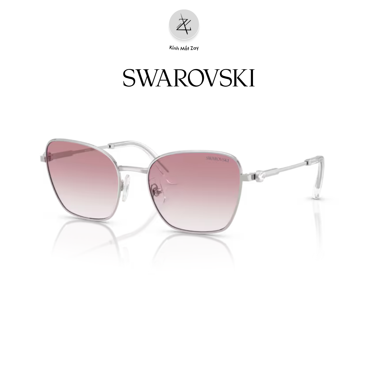  Kính mát Swarovski 0SK7029 40018D dáng mắt mèo kim loại chính hãng fullbox 