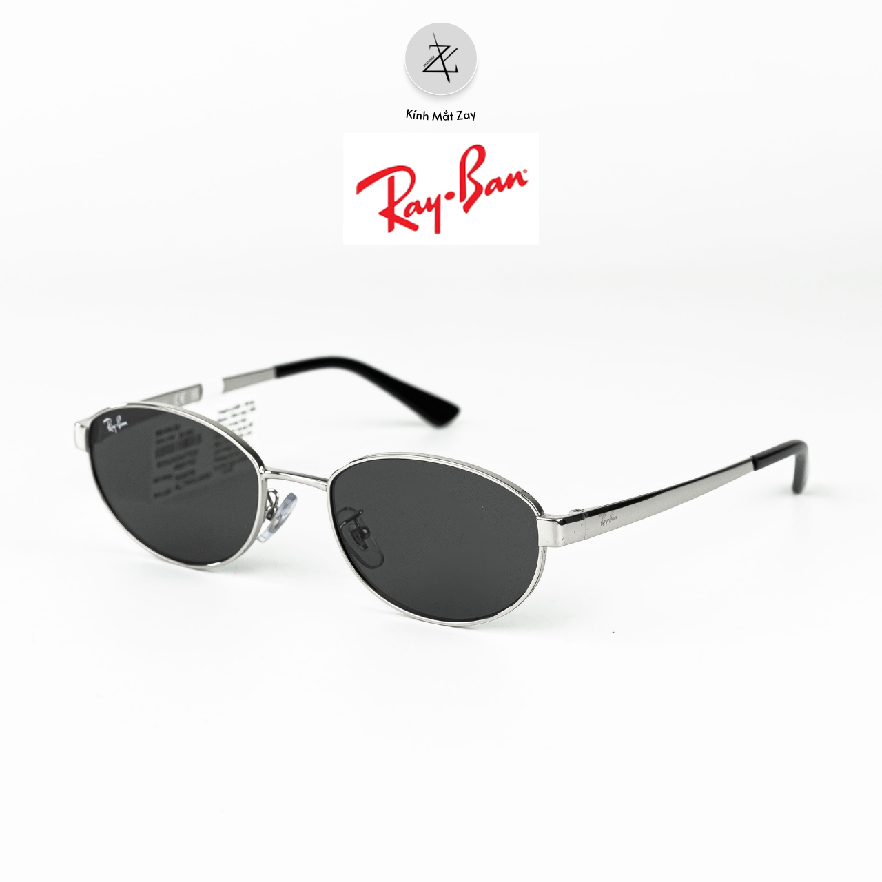  Kính mát RayBan x Jennie 0RB3774D dáng oval kim loại chính hãng fullbox 