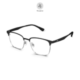 Gọng kính nửa khung Molsion MA7003 dáng vuông nhựa acetate & titanium chính hãng fullbox