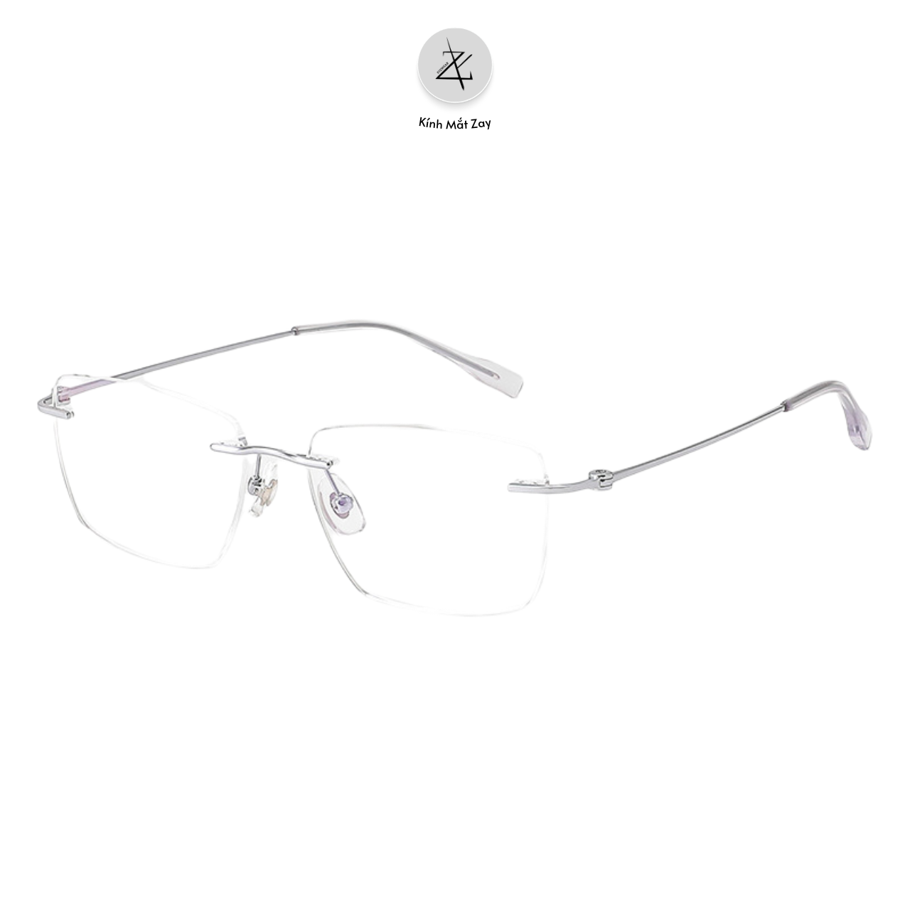  Gọng khoan không viền 6088 dáng vuông titanium cao cấp 