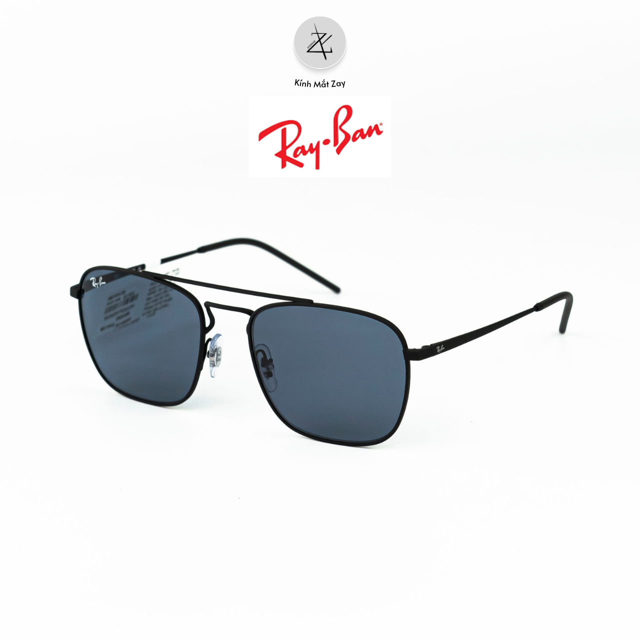  Kính mát RayBan 0RB3588 dáng phi công kim loại chính hãng fullbox 