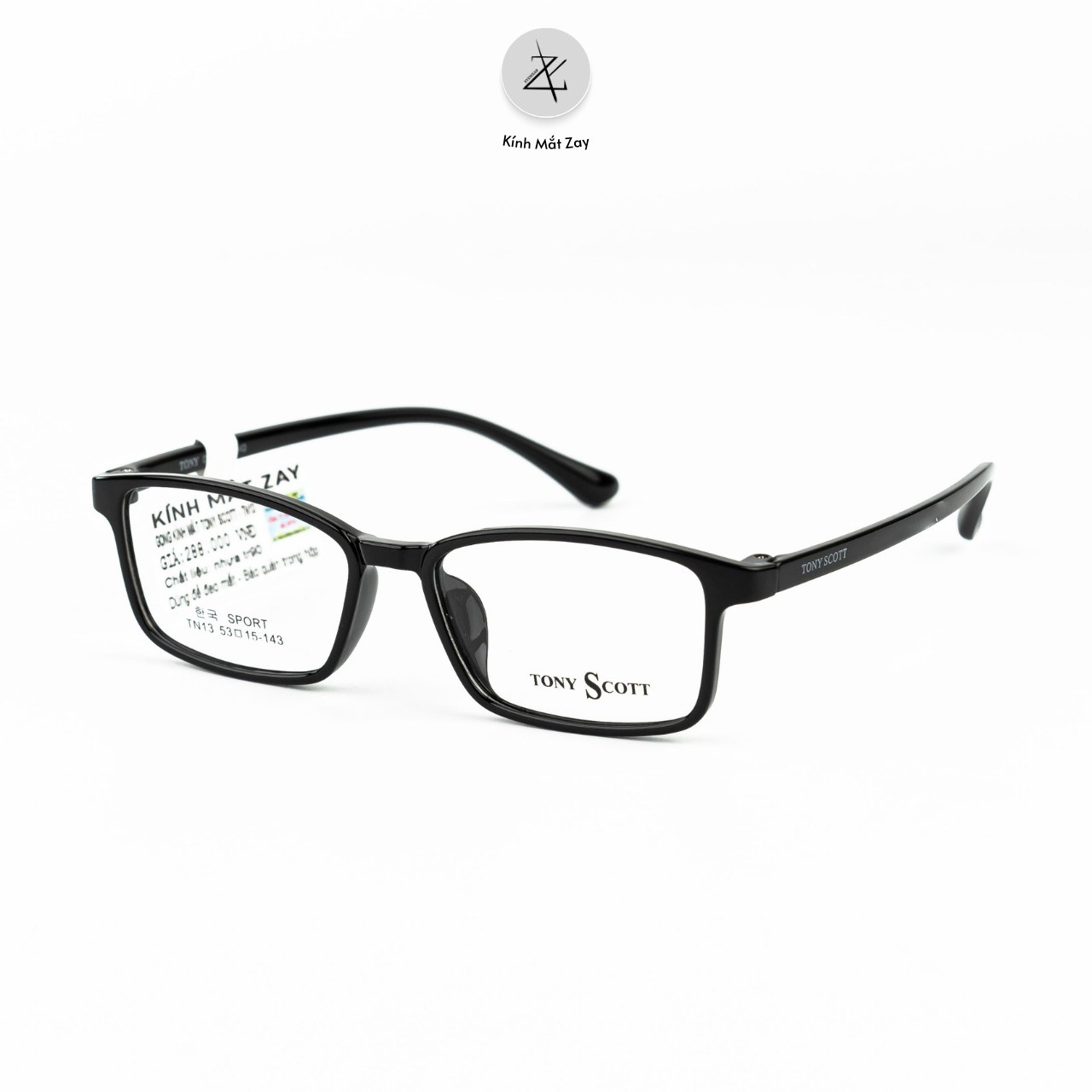  Gọng kính Tony Scott TN13 dáng chữ nhật nhựa TR90 dẻo fullbox chính hãng 