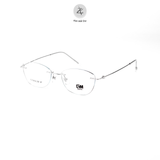 Gọng khoan không viền GAMA MY9047 dáng mắt mèo Titanium chính hãng