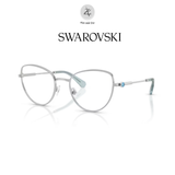 Gọng kính Swarovski 0SK1022 4020 dáng mắt mèo kim loại chính hãng fullbox