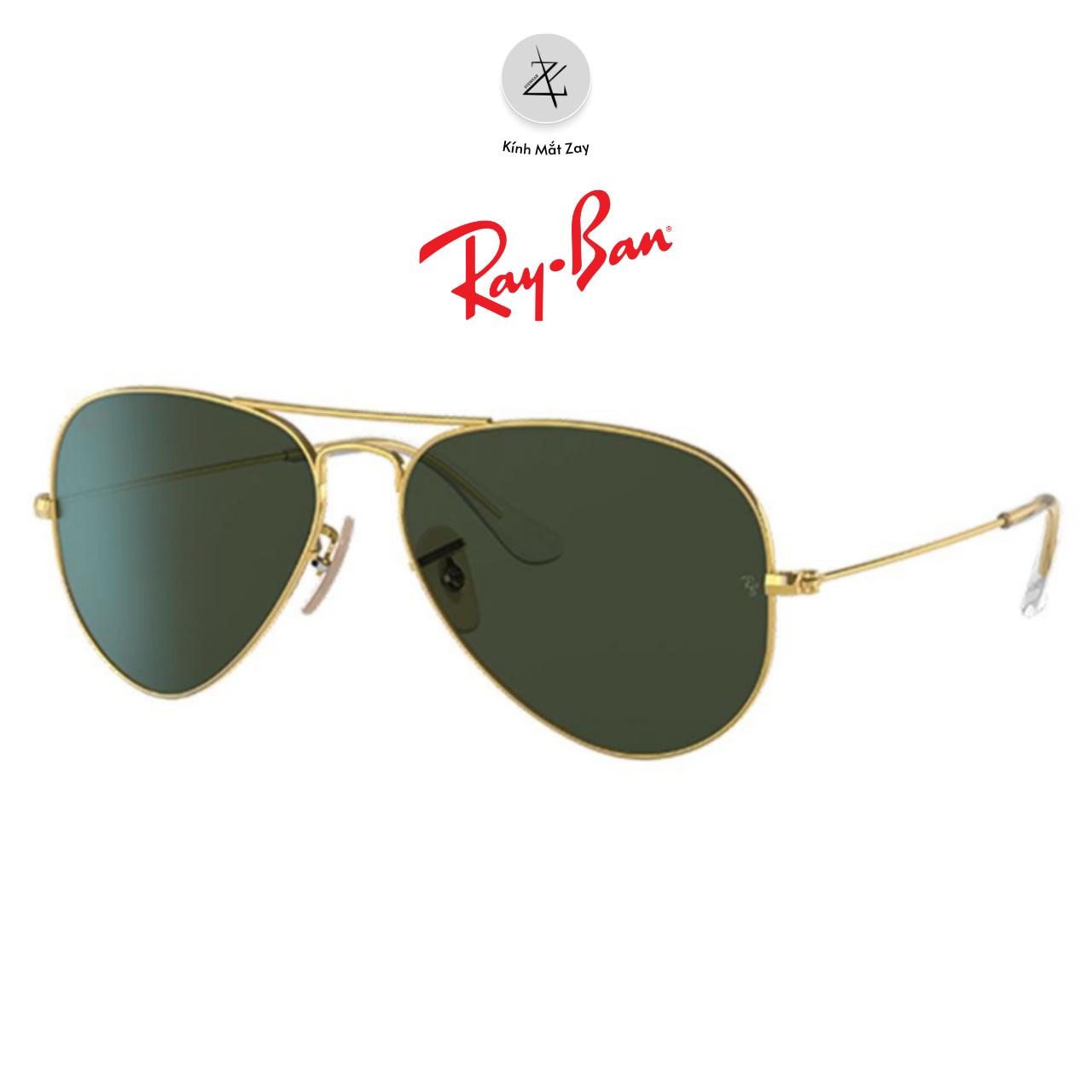  Kính mát RayBan 0RB3025 dáng phi công kim loại chính hãng fullbox 