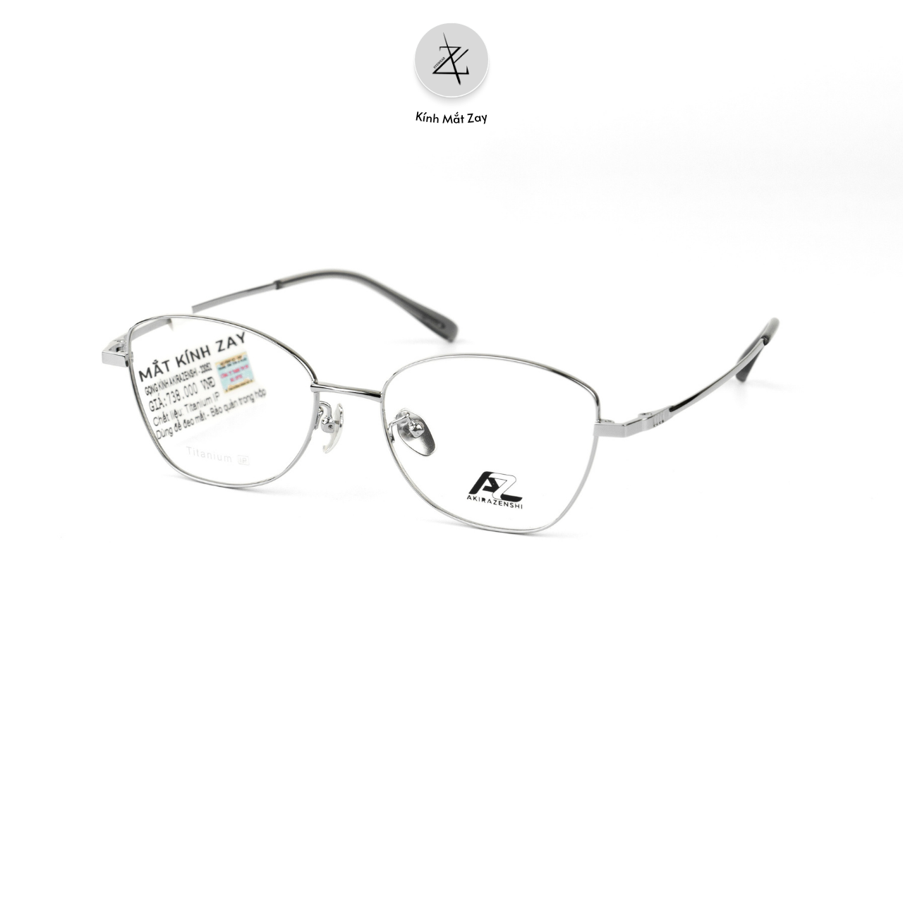  Gọng kính AkiraZenshi 33052 dáng mắt mèo titanium chính hãng 