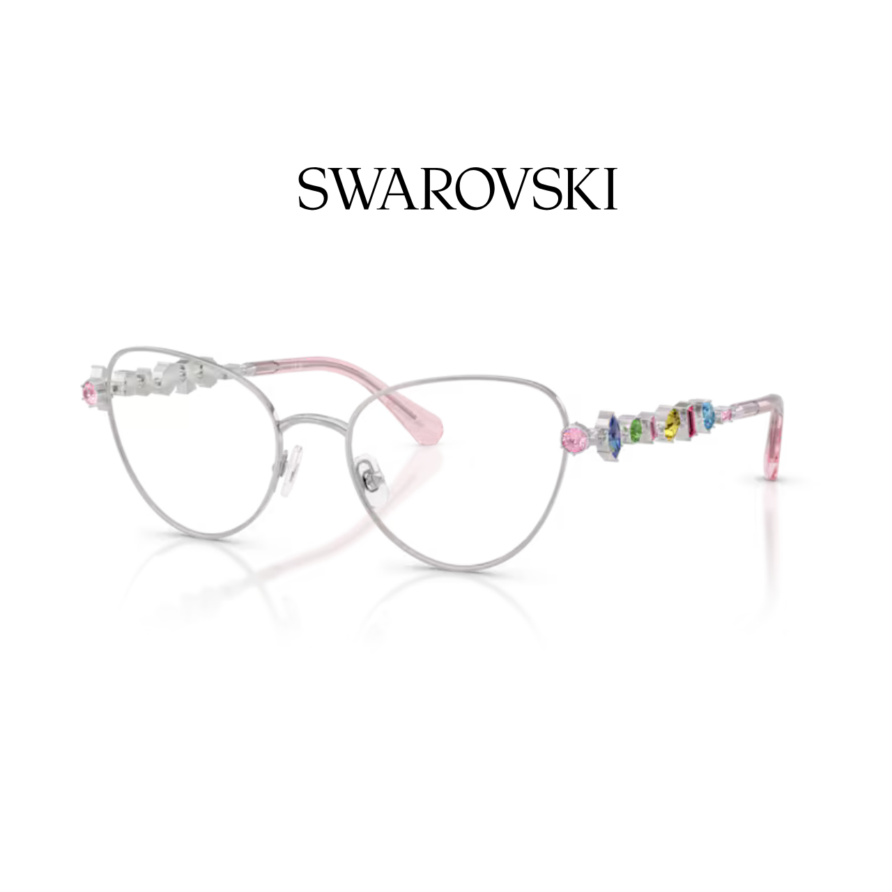  Gọng kính Swarovski 0SK1024 401M dáng mắt mèo kim loại chính hãng fullbox 
